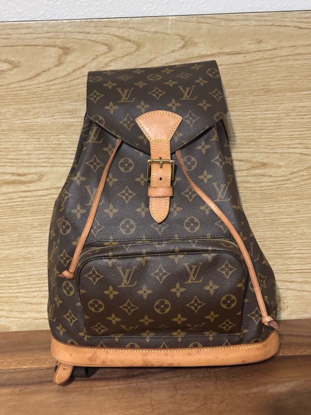 Louis Vuitton Montsouris GM Backpack Monogram Leather Brown